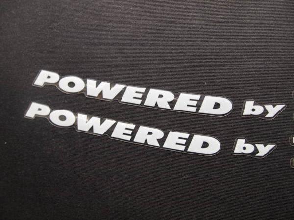送料無料POWERED by HONDA白2枚ステッカー外装ライブディオZX(ホンダ用