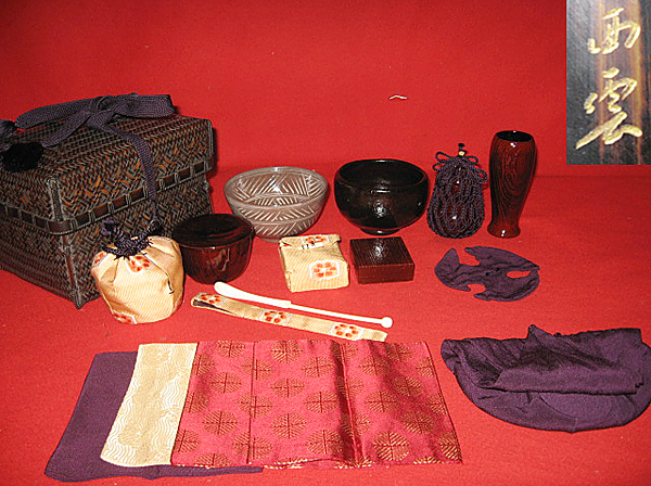 茶器/茶道具 野立籠セット（野点籠セット）】 御所籠（時代籠） 和田菁