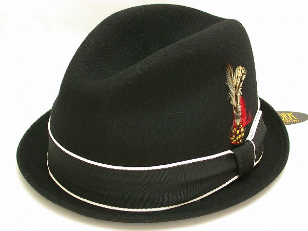 Ag47Silver ニューヨークハット NY5304中折れ LOUIE 黒XL