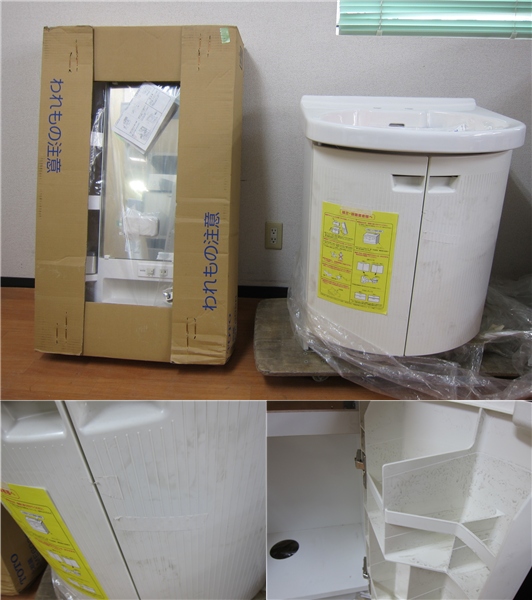 ☆未使用☆TOTO 洗面化粧台 LDE602CNZA/LME602R☆(洗面化粧台（鏡つき