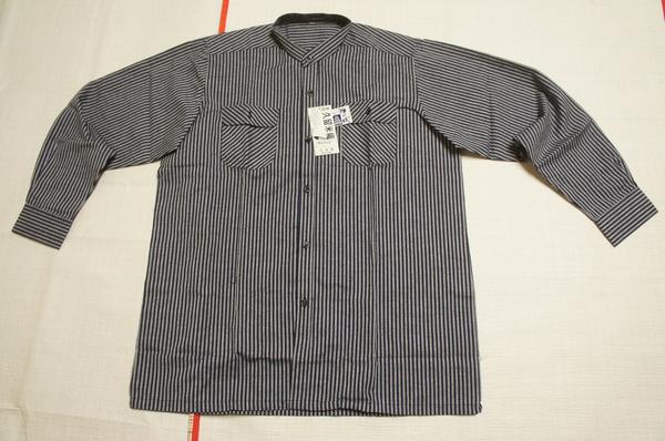 『お花ちゃんの店』洋服木綿男物久留米織絣柄シャツL長袖E1559