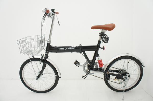 美品】COMME CA DU MODEコムサ 折りたたみ自転車 ブラック(20インチ 