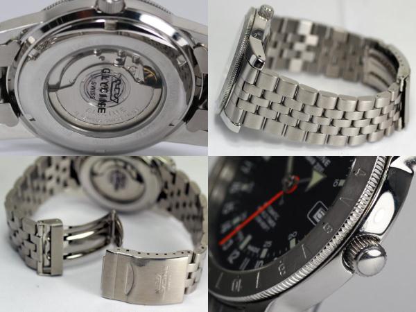 GLYCINE】グリシン エアマン2000 GMT 3764 裏スケ☆(3針＋カレンダー 