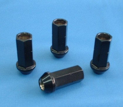 特価！レーシングナット◆48mm／M12×Ｐ１．２５◆ブラック 24個