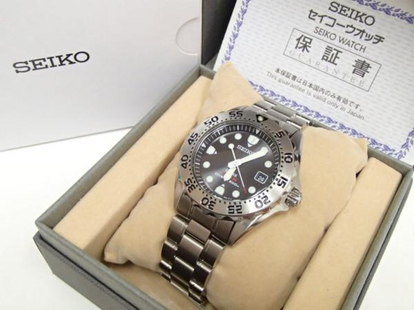 美品☆SEIKOセイコー SBDN001 V147-0AG0 チタン ダイバーズ200M(プロ  