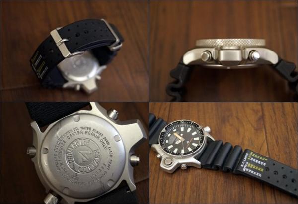 中古☆CITIZENシチズン☆C520-S044898☆スポルテダイバー☆黒銀 