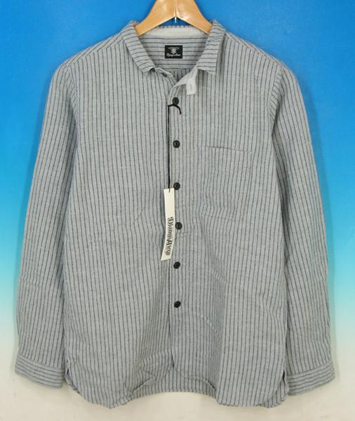 3080 ジャンゴアトゥール Small-Collar C/W ストライプシャツ S