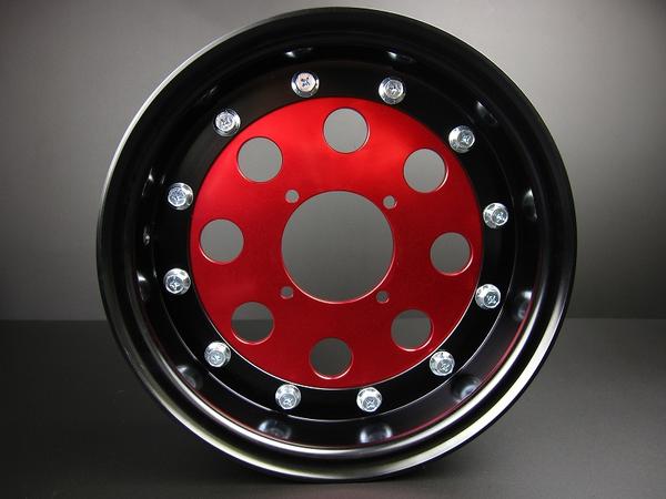 モンキー/ゴリラ 10インチ3J アルミホイール ブラック/レッド