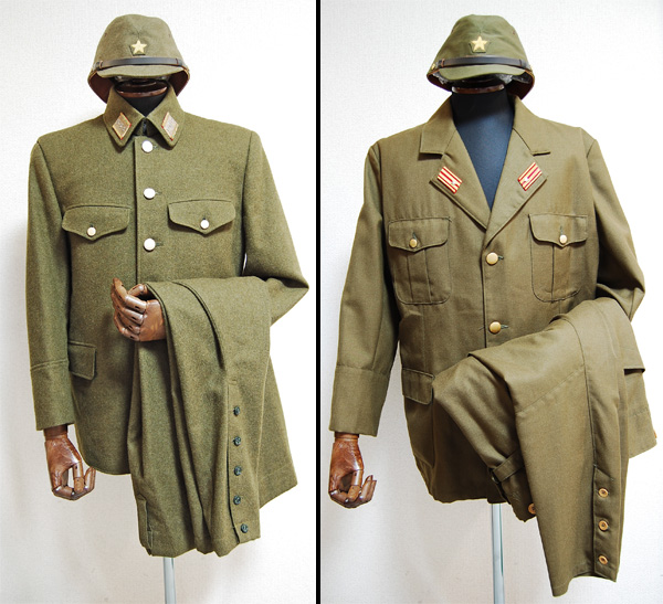 おたからや】日本陸軍 軍服 レプリカ 2種類各上下＋帽子 k748(制服
