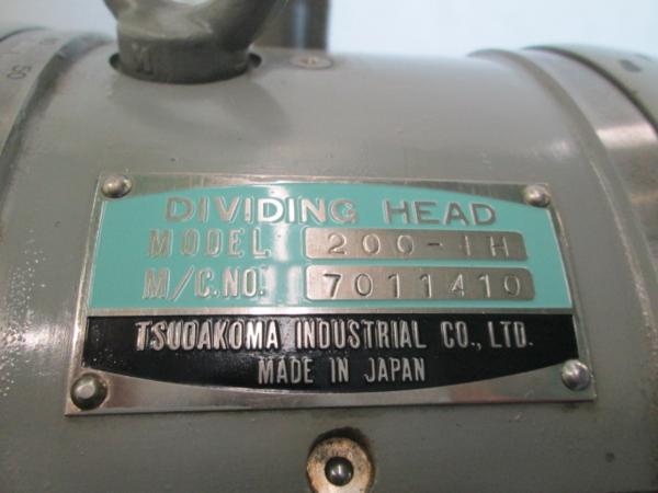 □津田駒 DIVIDING HEAD 型200-IH 万能割出台 [1028CI]7AI!(フライス盤 