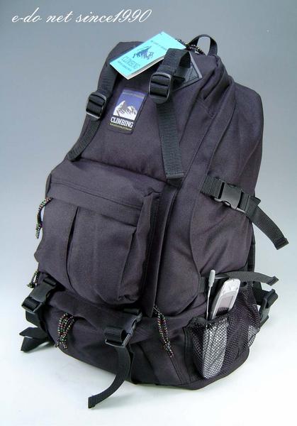 【e-do net新品】本格派CLIMBING多機能デイバック/黒/大45L
