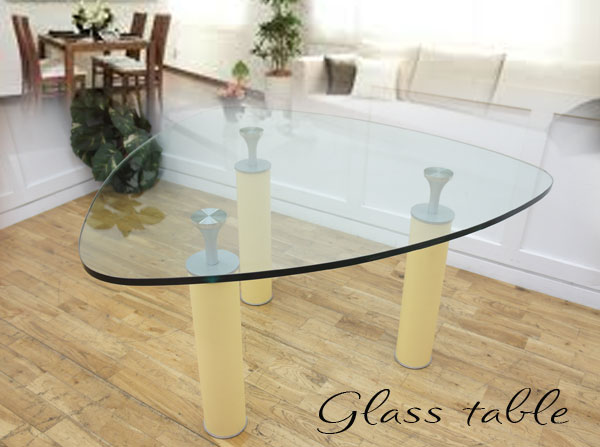 ■4ZU10■モダン■ガラス■ダイニングテーブル■