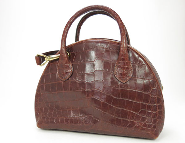 AIGNER アイグナー クロコ ハンドバッグ 2WAYバッグ 茶 メンズ AIGNER アイグナー クロコ ハンドバッグ 2WAYバッグ 茶 メンズ