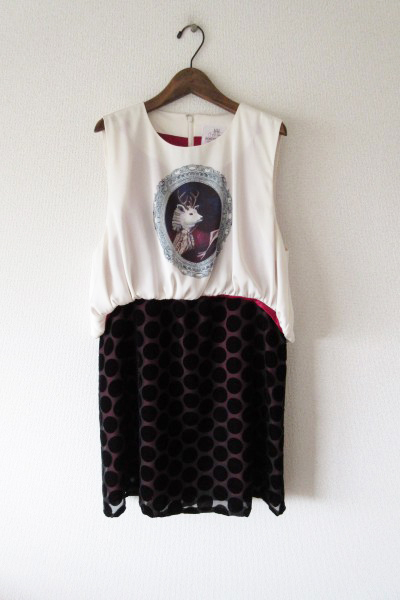 bortsprungt/ボシュプルメット 肖像画バルーンワンピース