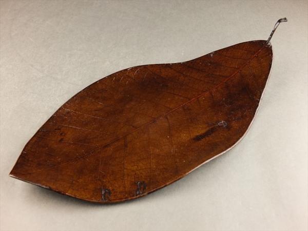 【夢工房】宗賀造木ノ葉干菓子盆共箱　TT53