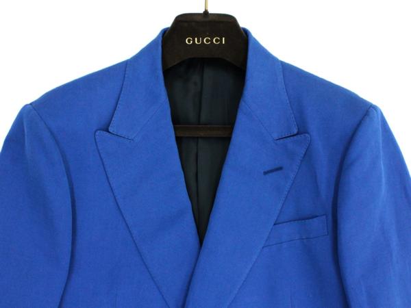 20万新品■50=M~L■GUCCI グッチ鮮烈ブルージャケット