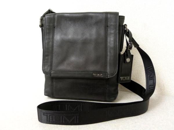 4111トゥミ本物パドアレザーメッセンジャーバック黒68603JT