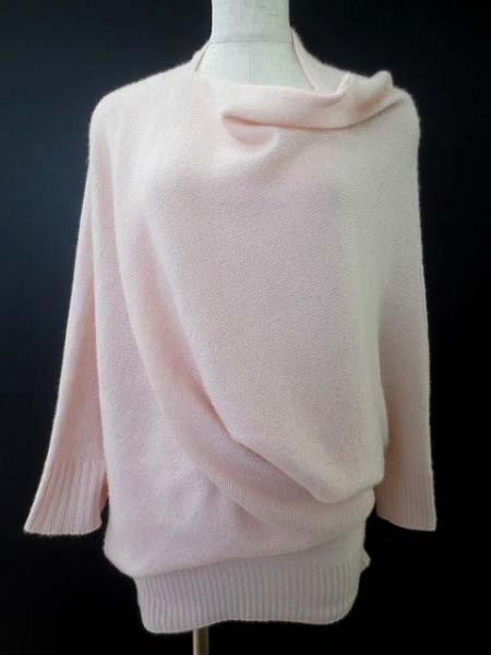 【デザインワークス】カシミヤ 変形 ドルマン ドレープ ニット