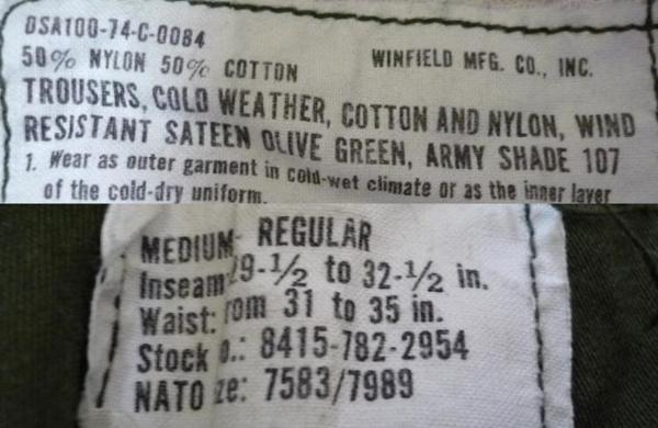 ★SALE★【WINFIELD MFG】ミリタリー パンツsizeM▼_3
