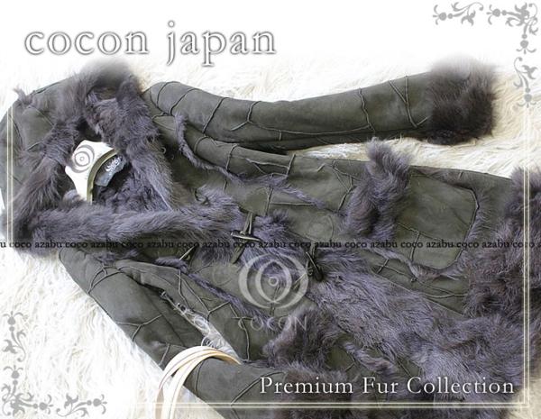 khaki*13号*可愛い肉厚ダッフル高級トスカーナムートンコート