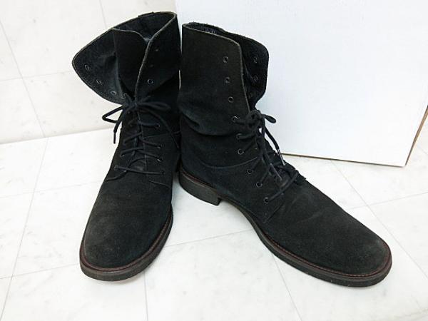 ▲【ナノユニバース】カミナンド別注9ホール編み上げブーツ黒8