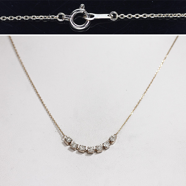 《SELBY》K18ピンクゴールド ダイヤネックレス 1.07ct