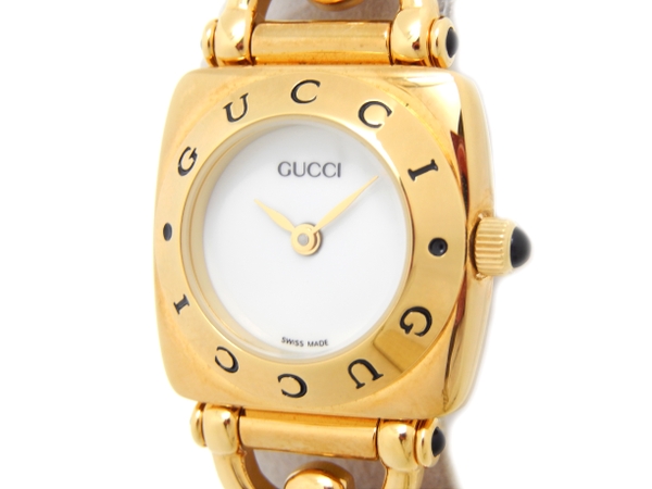 グッチ 腕時計 レディース 革ベルト ゴールド 6300L Y1275618