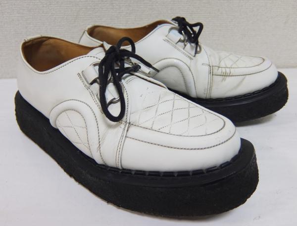 英国製 ジョージコックス DACE ラバーソール 白レザー UK7
