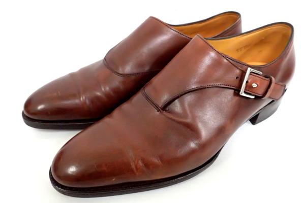 中古◆ジョンロブ JERMYNⅡ モンクストラップシューズ 8E 茶系