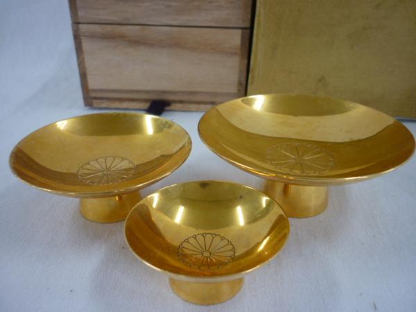 金製杯 ◇z-0407 明治百年記念 金杯 金盃 まとめて6個 木箱付 24KGP(金製