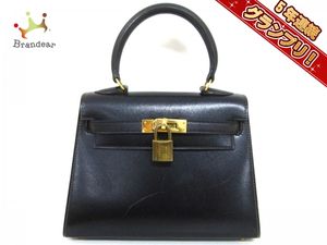 HERMES(エルメス) ハンドバッグ ミニケリー 黒 ボックスカーフ