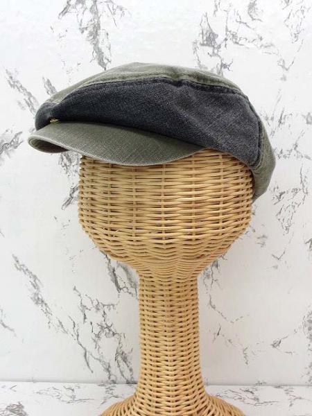 EVISU エヴィス ハンチング 帽子 デニム切替 カーキ M ※MR