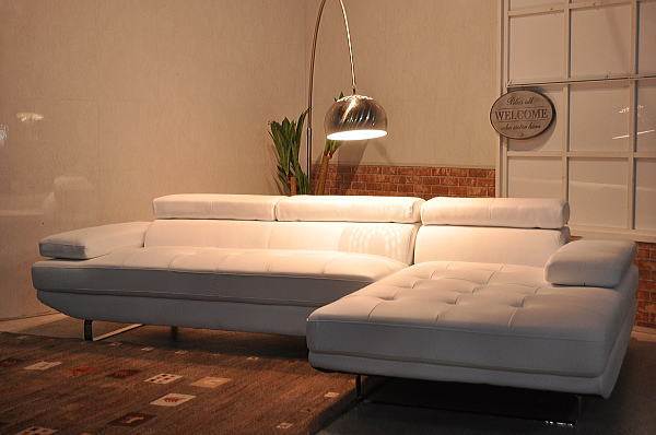 FH10B^大型 本革 デザイン カウチ ソファー1円アウトレット家具