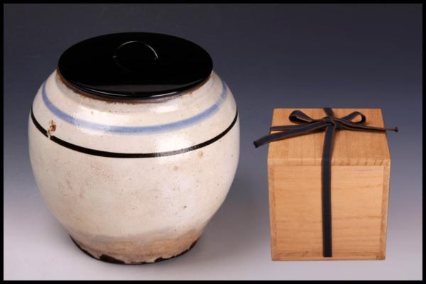 【財宝特別】コレクター出品　李朝時代　李朝染付水指　希少品 s