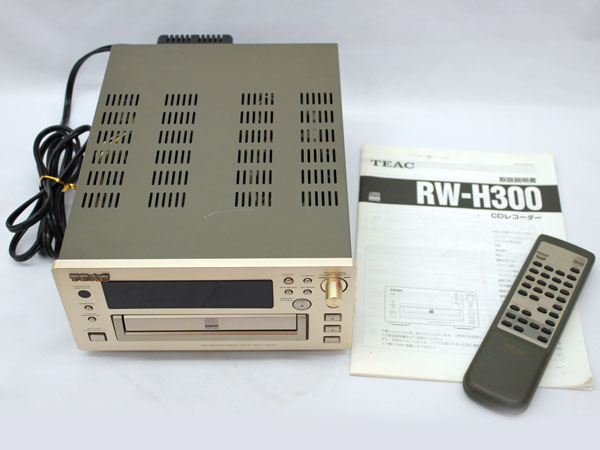 ACB]TEAC◇CDレコーダー RW-H300 リモコン付き ジャンク品 オーディオ