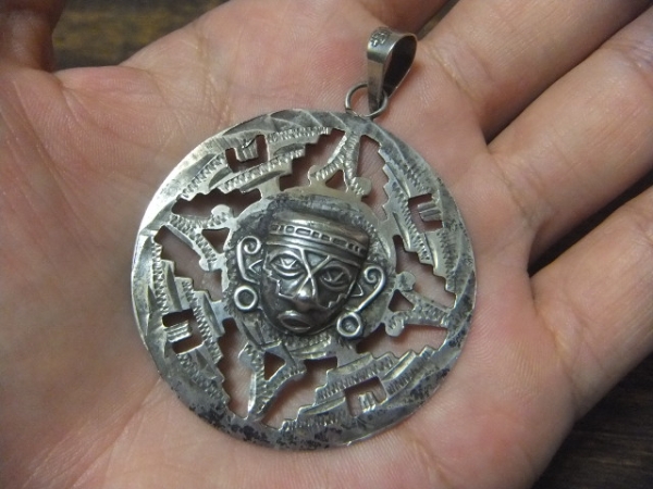 ペンダント MEXICO ヴィンテージ 925刻印 トップ インレイ ネックレス 