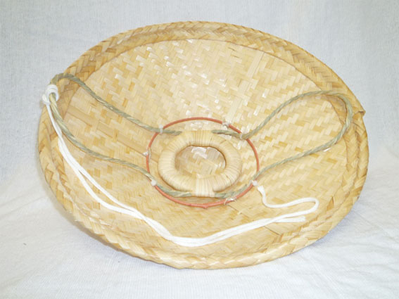 即決！新品　アジロ笠小　装着用「丸輪」付（菅笠　すげ笠）_2