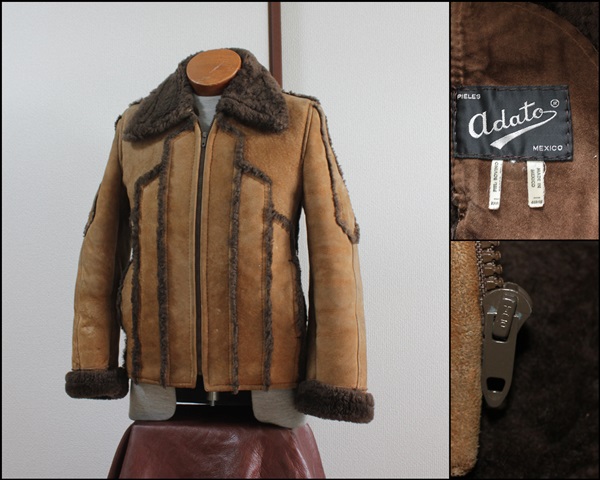 ビンテージムートンライダースジャケットTALONシープスキン LEATHER 