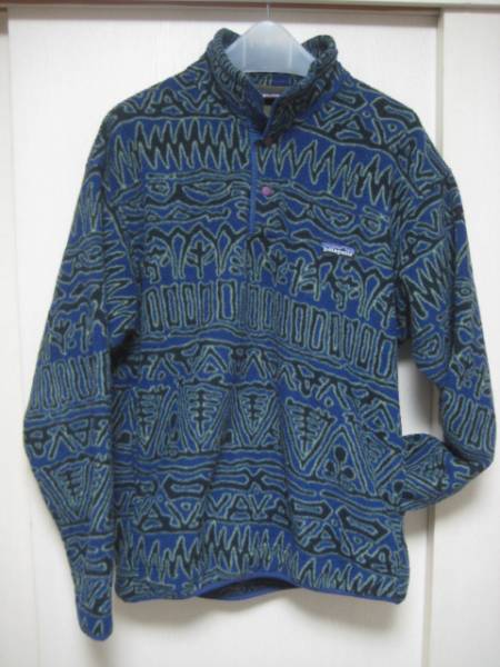 USA製　パタゴニア　98 スナップT　幾何学　柄　M　フリース