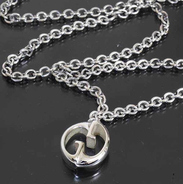 グッチ ダブル Gロゴ ロング ネックレス SV925 54cm 箱袋 新同