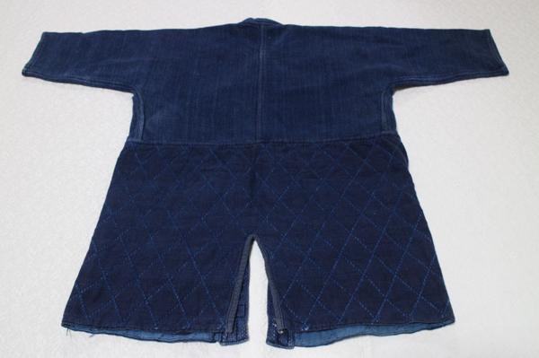 【京夢桜】◆木綿藍染刺子厚手剣道着３点◆裂織襤褸筒描◆RWK807