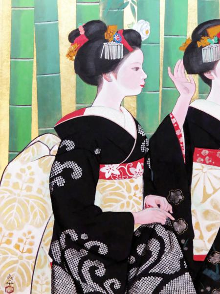絵画館 三輪良平 100号「舞妓」出品作・傑作！ ☆120～160万☆(人物