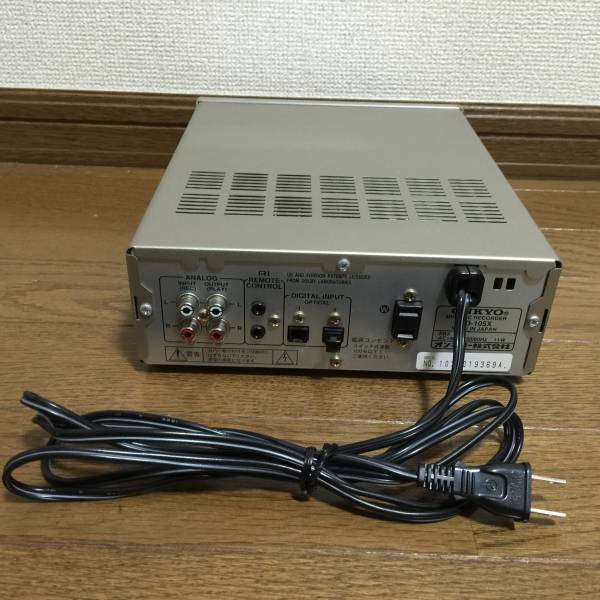 MD-105X ONKYO MDデッキ MDレコーダー オンキョー 録音再生 MD録音再生