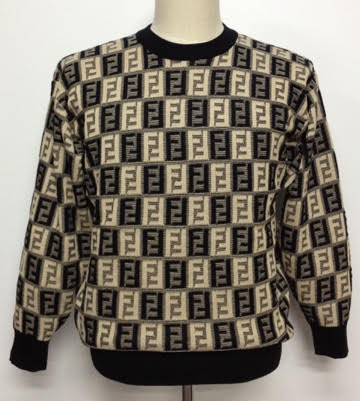 極美品【FENDI/フェンディ】ズッカ柄 メンズ ニット/セーター ブランド