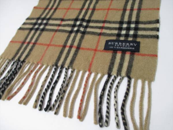 12725 BURBERRY LONDON バーバリー マフラー カシミア 100% バーバリー