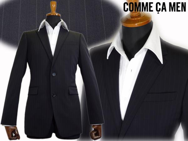 811●コムサメン●GA09　ストレッチテーラードジャケット　黒/M