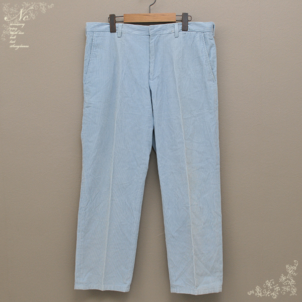 ETROエトロ/最高級カシミア混コーデュロイパンツ水色50未使用
