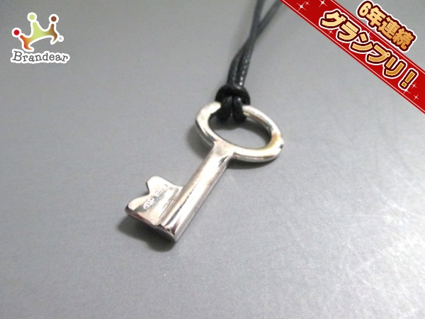 美品■Pomellato(ポメラート) ネックレス レザー×シルバー 黒