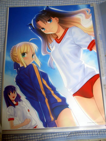 Fate/stay night☆セイバー・凜・桜 ブルマ姿☆B2ポスター(は行