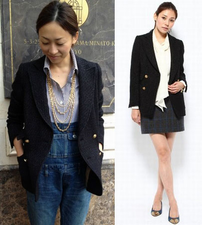 ドゥーズィエムクラス ツイード ダブル ジャケット アパルトモン